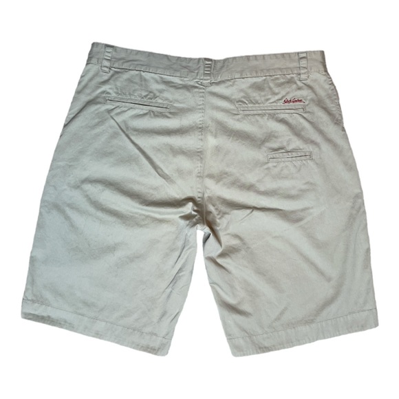 ROBERT GRAHAM COTTON KHAKI CHINO FLAT FRONT PAISLEY CONTRAST SHORTS - Picture 5 of 10